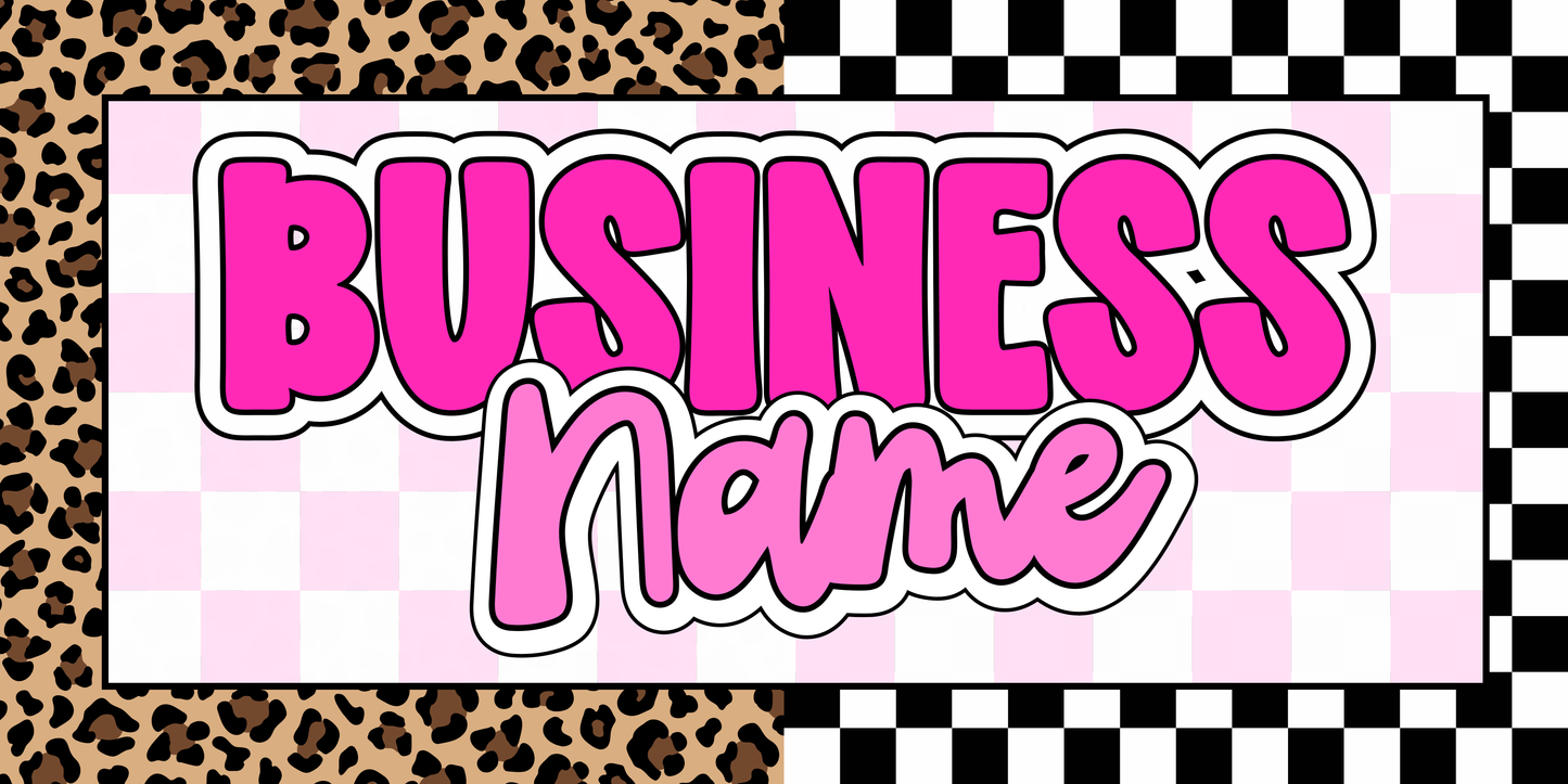 Leopard + Checkered Print Facebook Cover