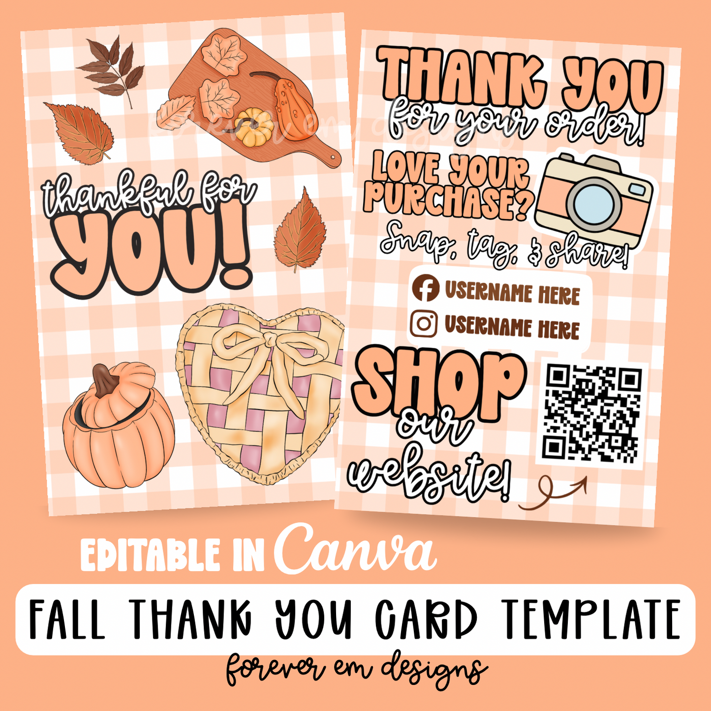 4x6 Fall Thank You Card Bundle