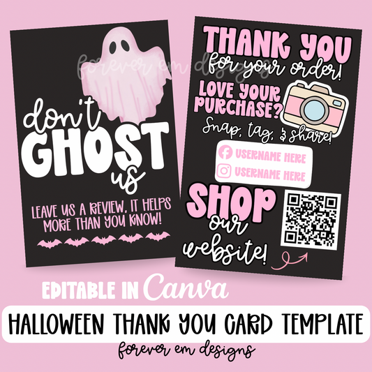 4x6 Halloween Thank You Card Bundle