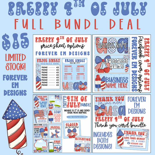 Preppy 4th of July - FULL BUNDLE DEAL