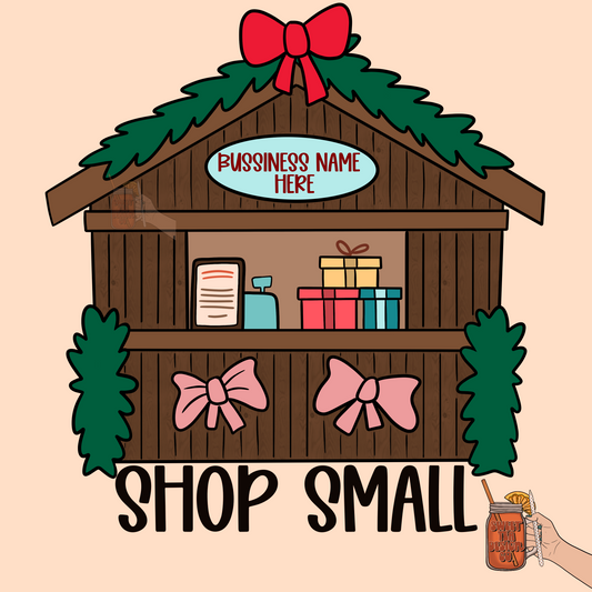 Custom Christmas business PNG Shop small