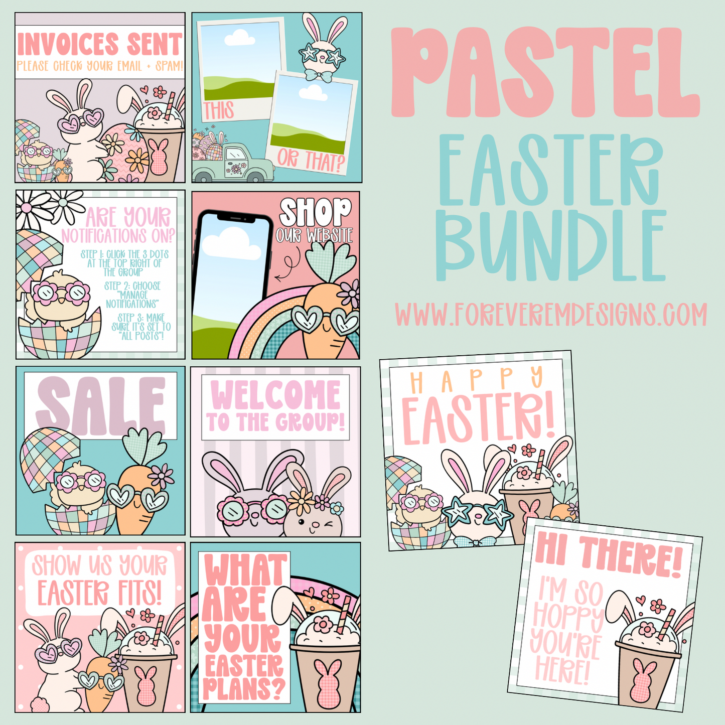 Pastel Easter Graphic Bundle