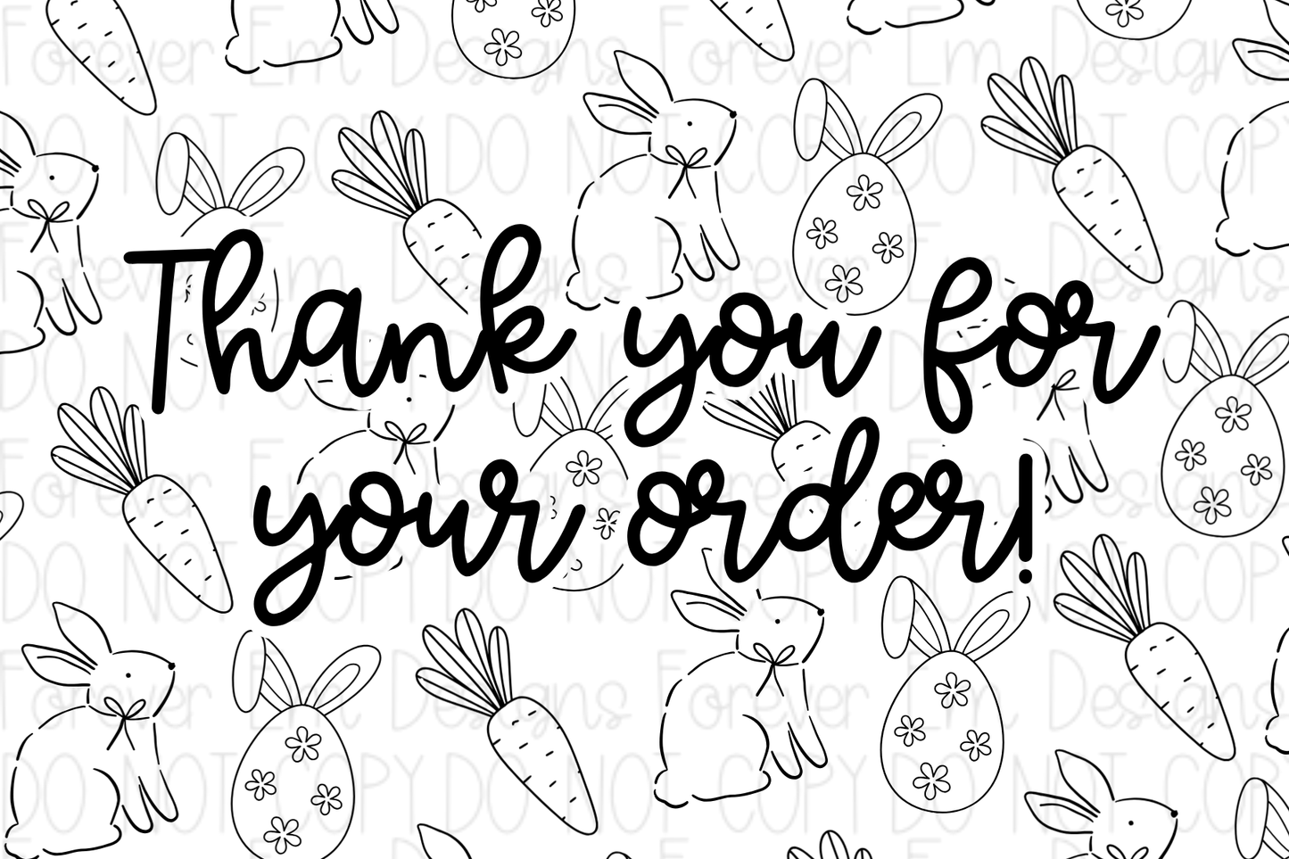 Easter thermal label design