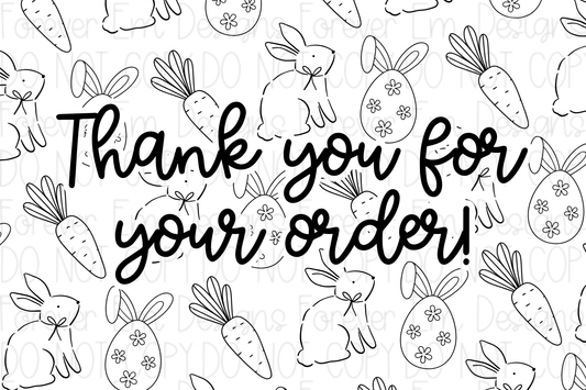 Easter thermal label design