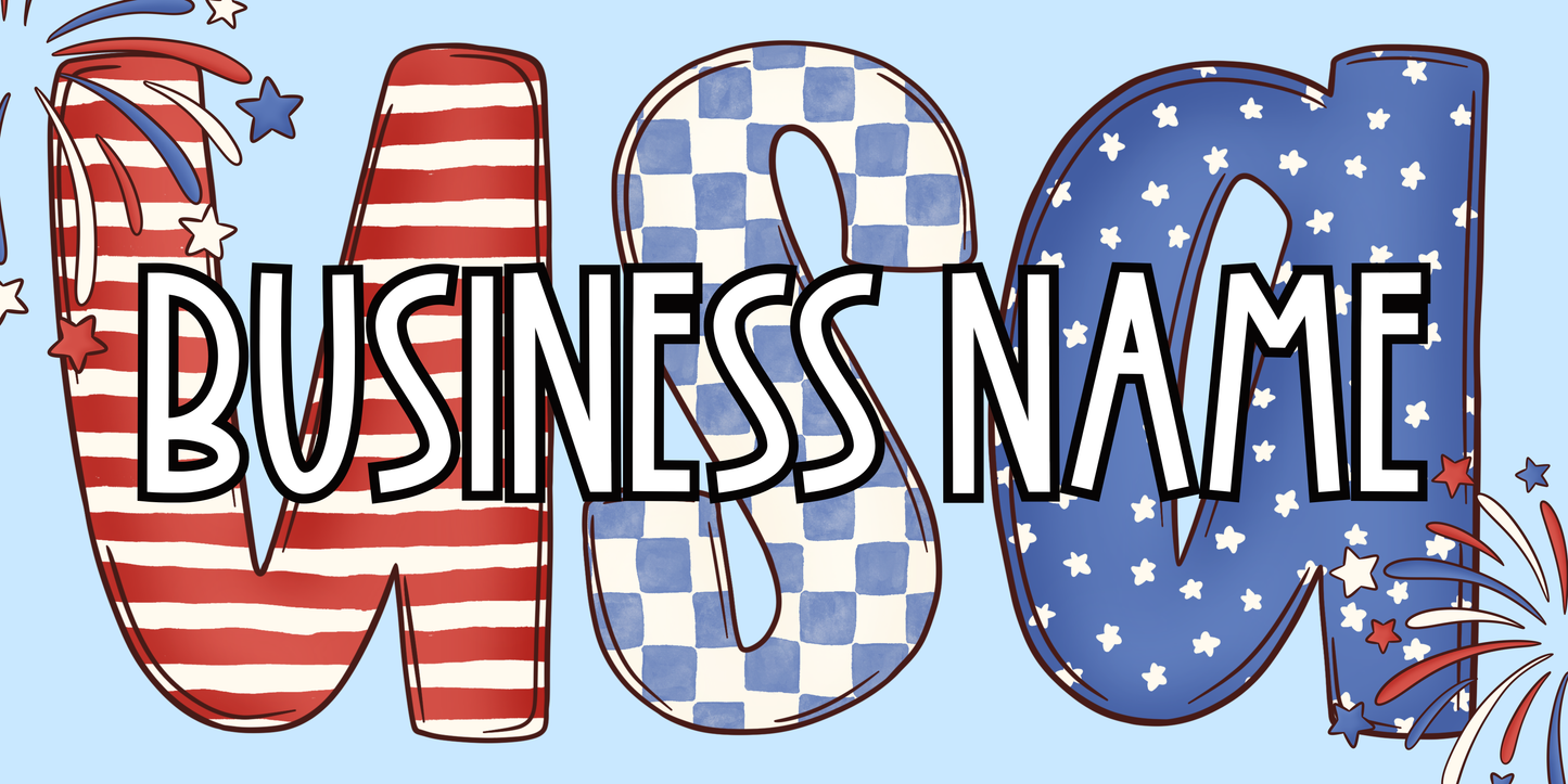 Preppy 4th of July Facebook Cover Template