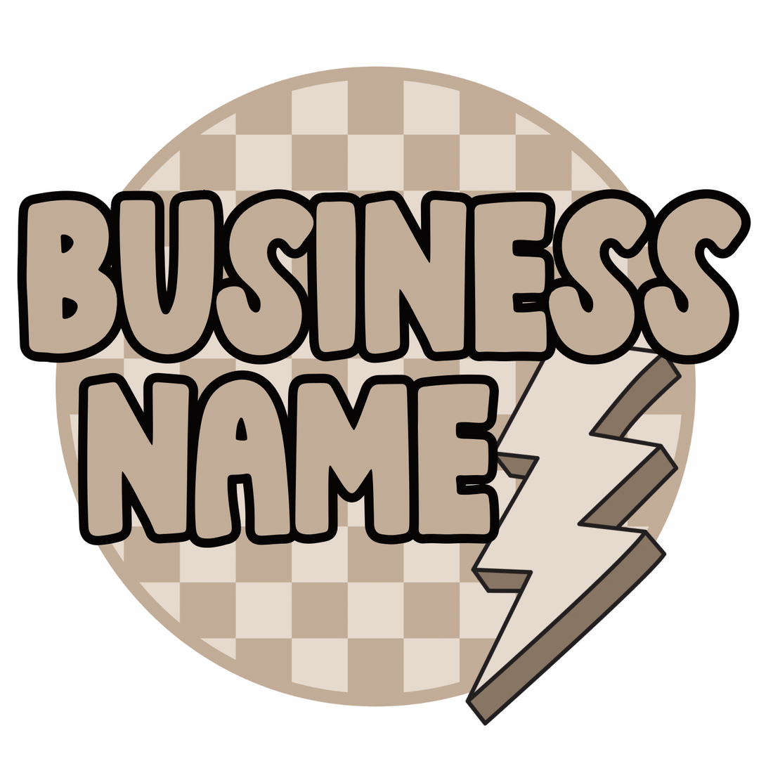 Neutral/Bolt checkered logo – Forever Em Designs