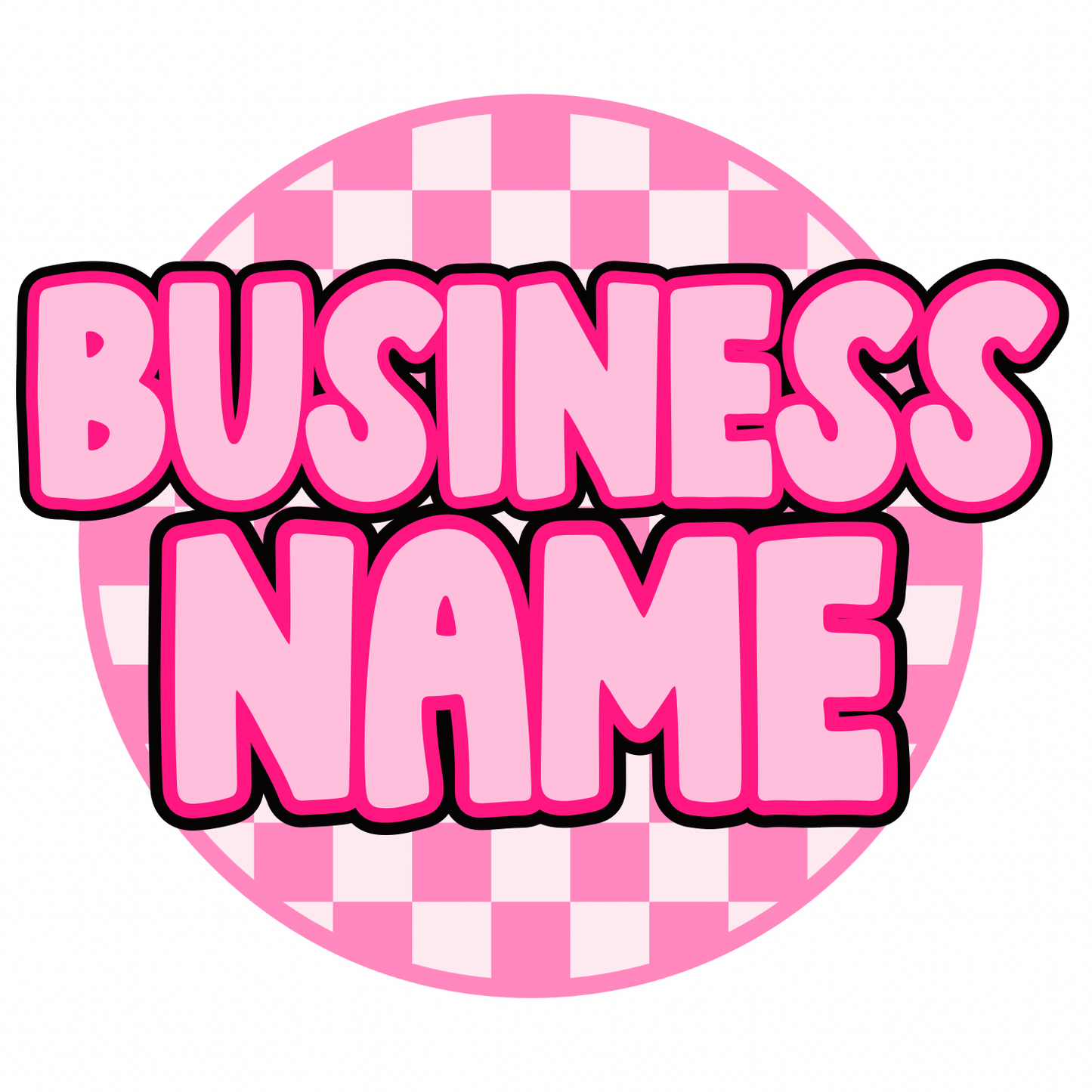 Pink checkered logo