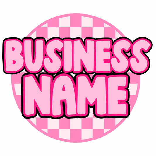 Pink checkered logo