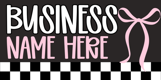 Checkered Bow Facebook Cover Template