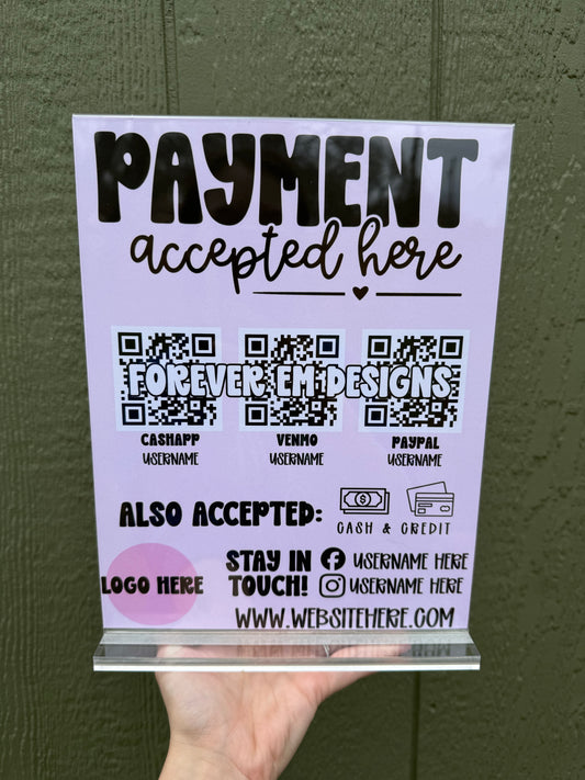 Physical Product - Pay Here Sign (Price includes shipping!)