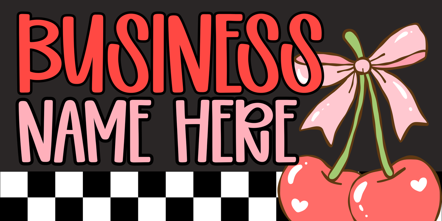 Checkered Cherries Facebook Cover Template