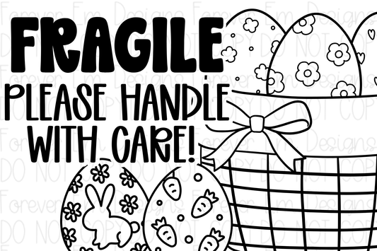 Easter thermal label design