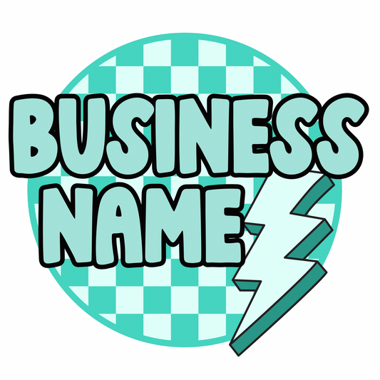 Mint/Bolt checkered logo