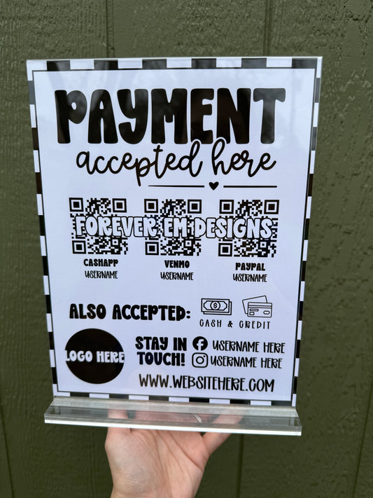 Physical Product - Pay Here Sign (Price includes shipping!)