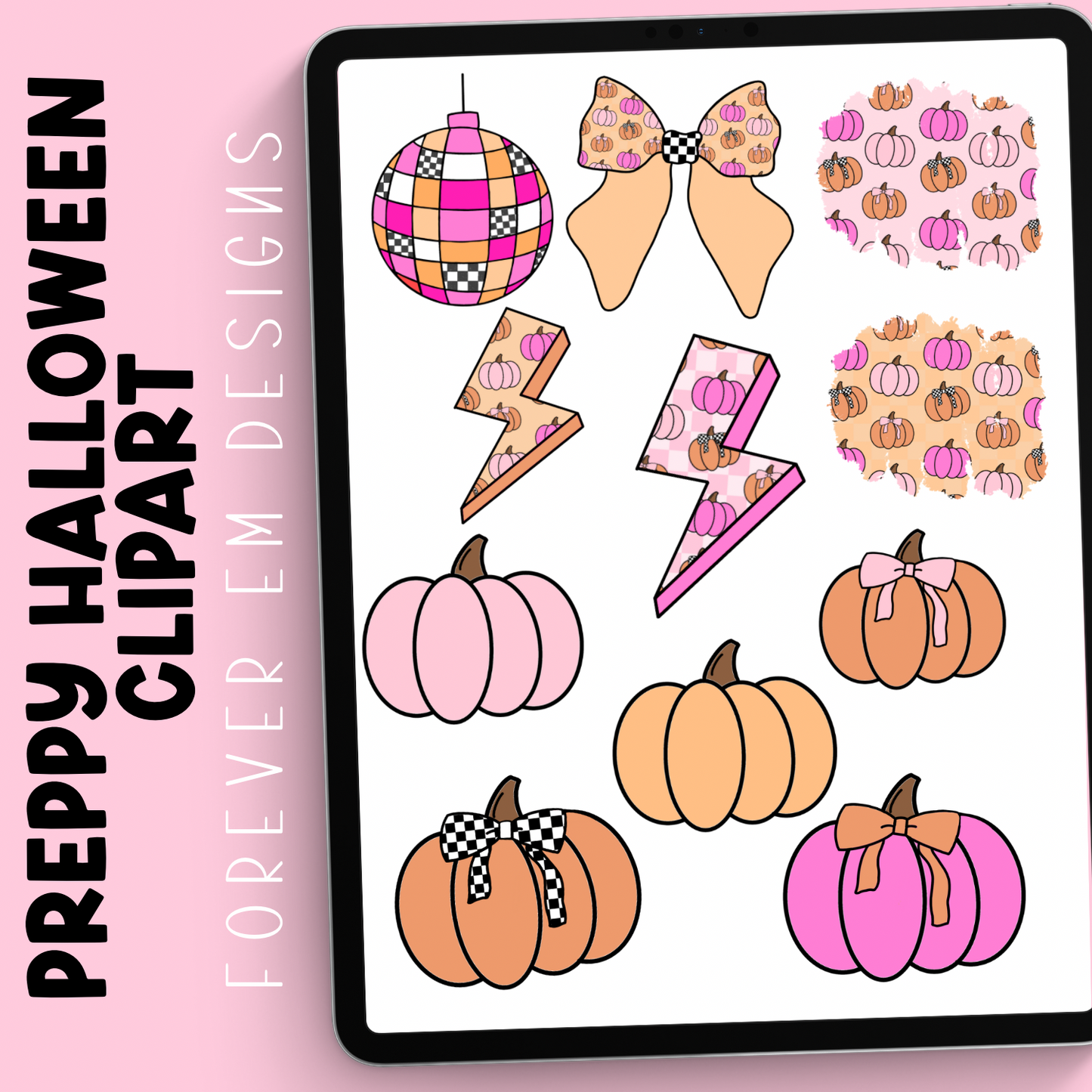 Preppy Halloween Clipart Bundle
