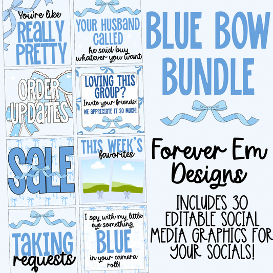 Blue Bow Bundle