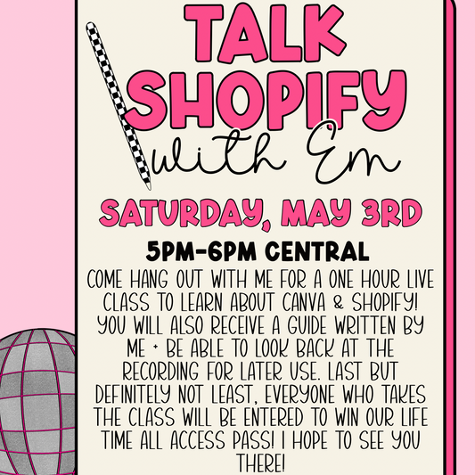 Shopify Class- May 3rd