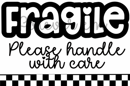 Fragile Thermal Sticker Design