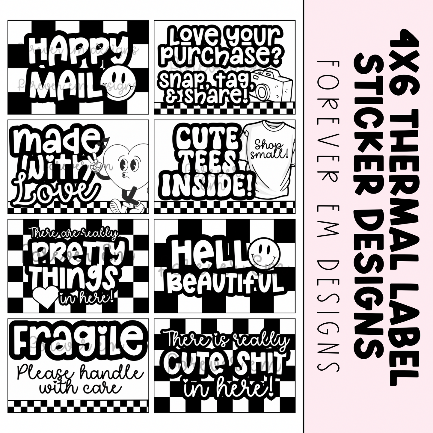 Thermal Label Sticker Design Bundle- COMMERCIAL LICENSE INCLUDED