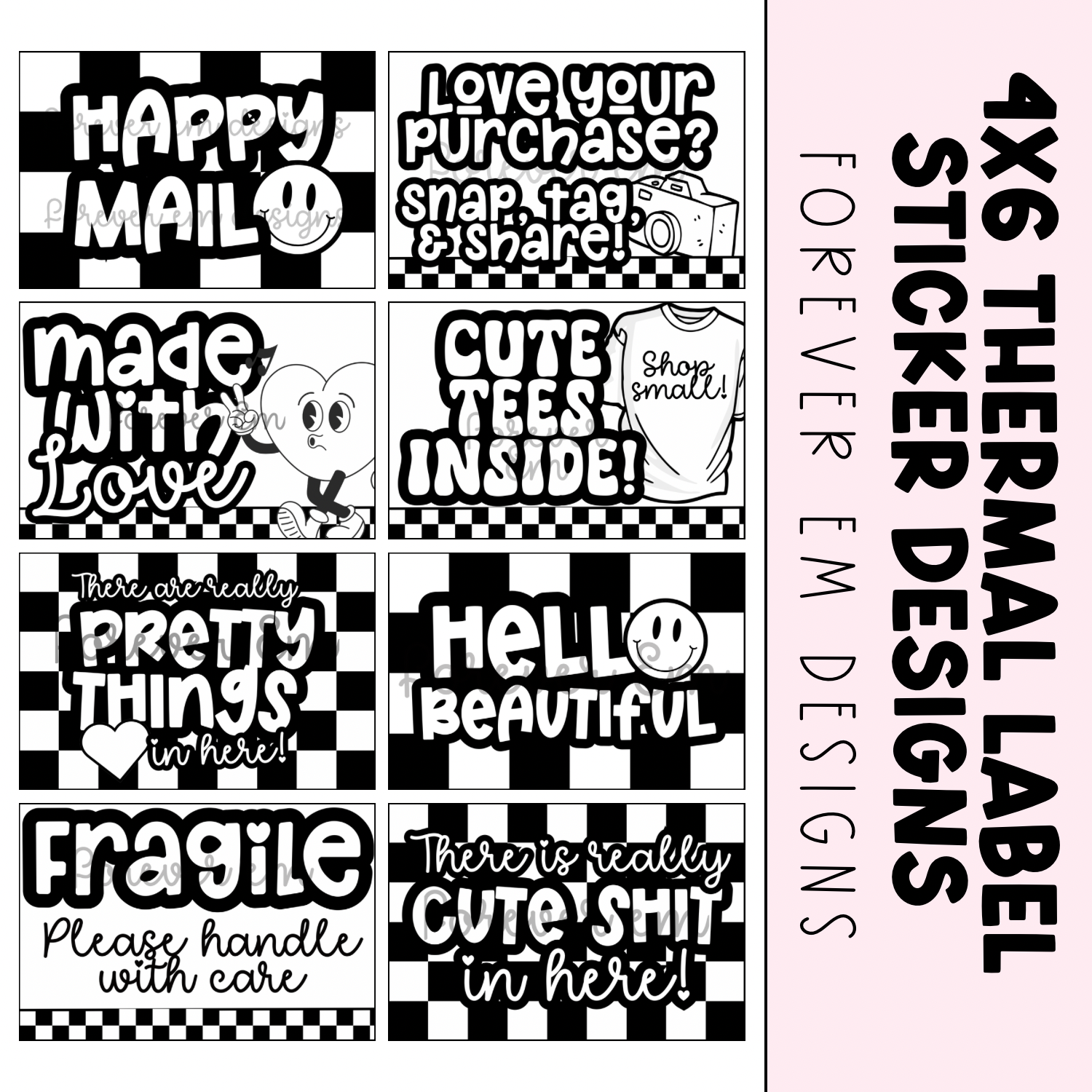 Thermal Label Sticker Design Bundle- COMMERCIAL LICENSE INCLUDED ...