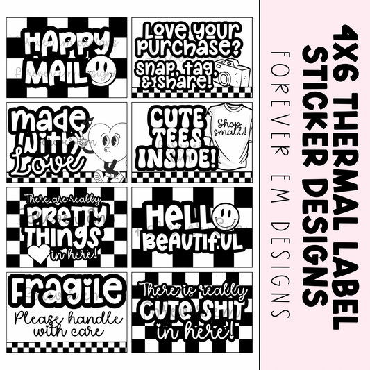 Thermal Label Sticker Design Bundle- COMMERCIAL LICENSE INCLUDED