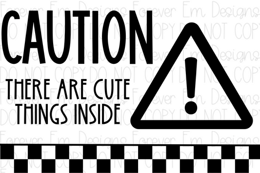 Caution thermal label design