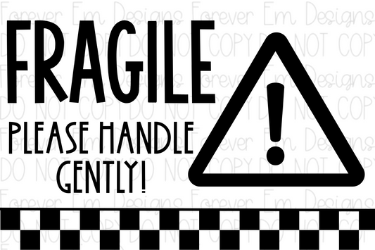 Fragile thermal label design