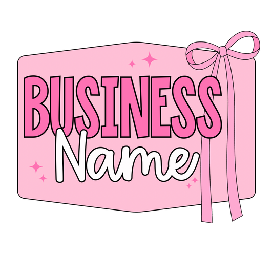 Pink Bow Premade Logo