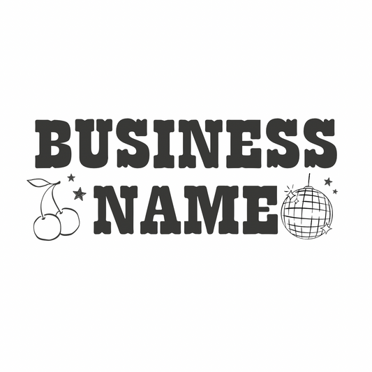 Disco/Cherry Dainty Premade Logo