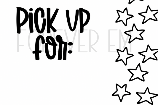 Pick up for stars thermal label design