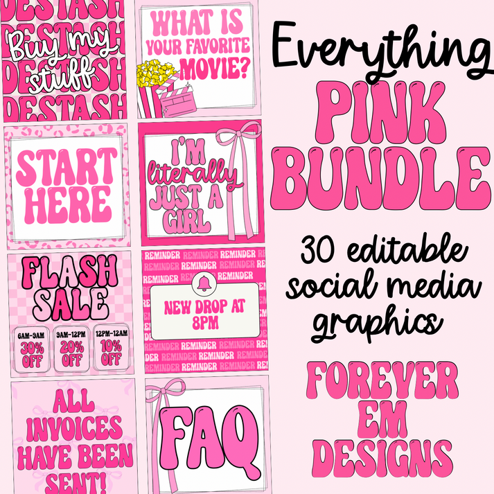 Pink Em 2025 Everything Pink Bundle – Forever Em Designs