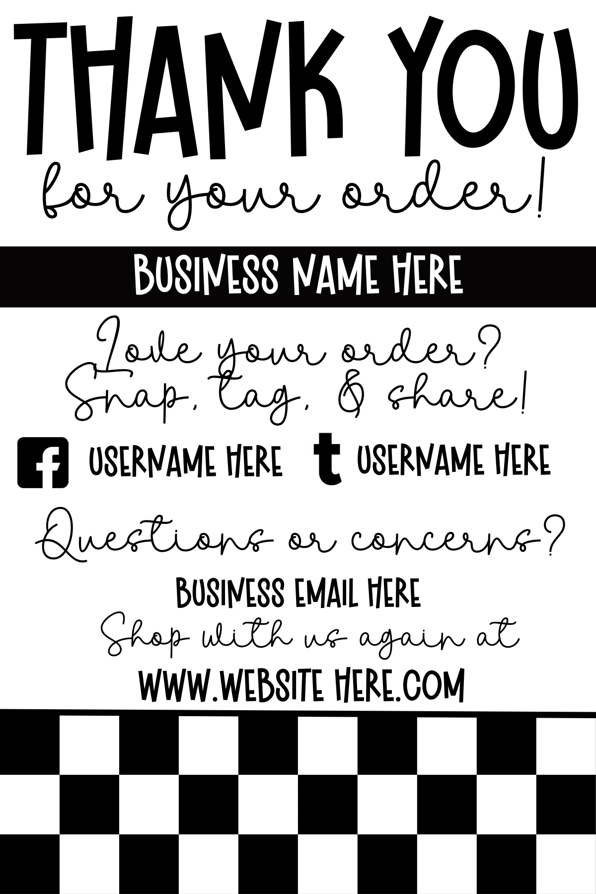 Generic customizable thermal label design