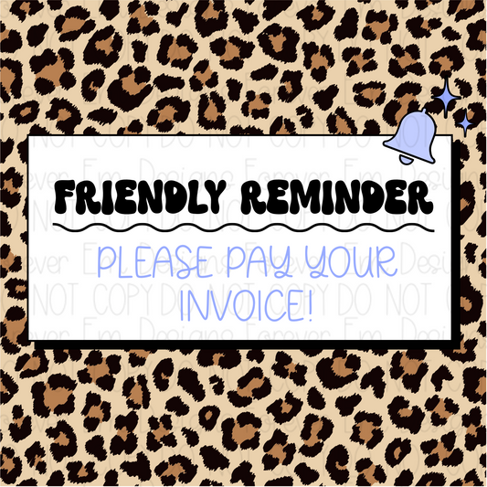 Leopard Print Individual Invoice Reminder Graphic