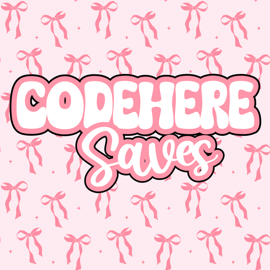 Pink bow Rep Code graphic
