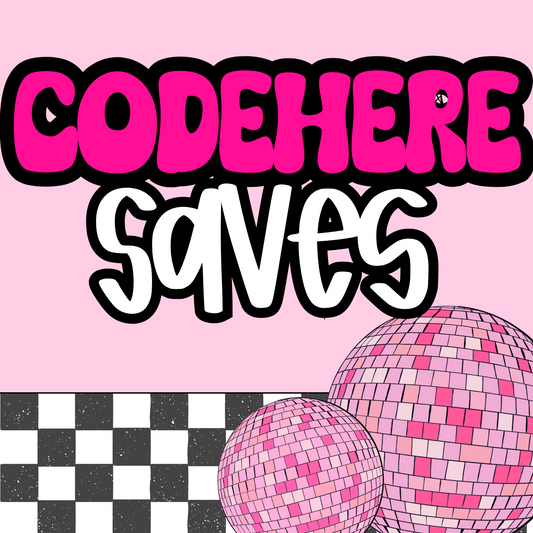 Pink disco Rep Code graphic
