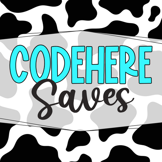 Cow print Rep Code graphic