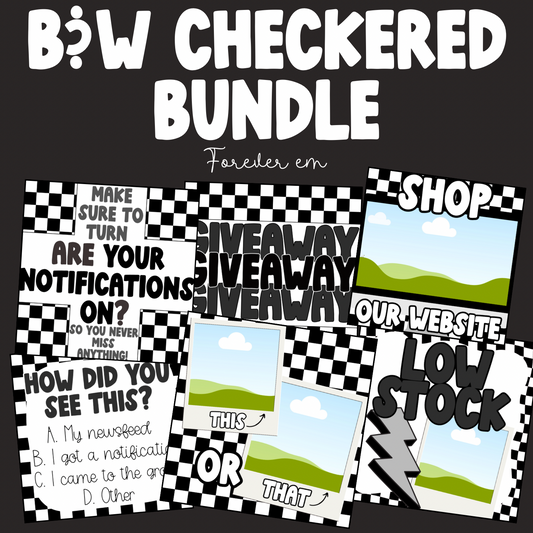Black & White checkered bundle