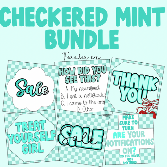 Mint checkered bundle