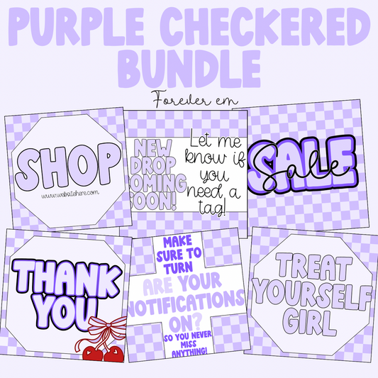 Purple checkered bundle