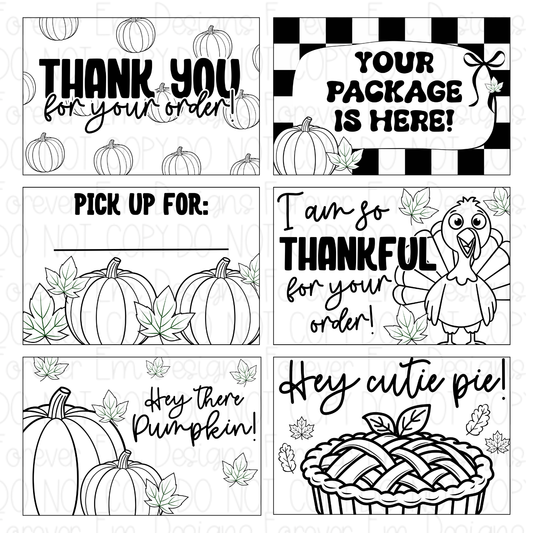 Thanksgiving thermal label bundle