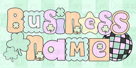 Retro St. Patrick’s Day Facebook Cover (WITH disco/clovers)