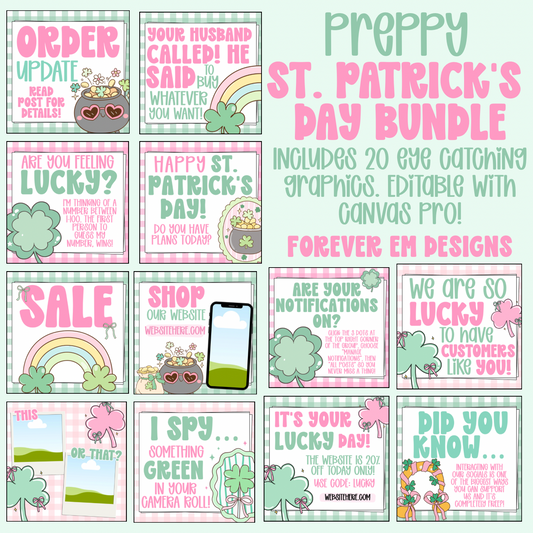 Preppy St. Patrick’s Day Graphic Bundle