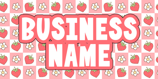 Checkered Strawberry Facebook Cover