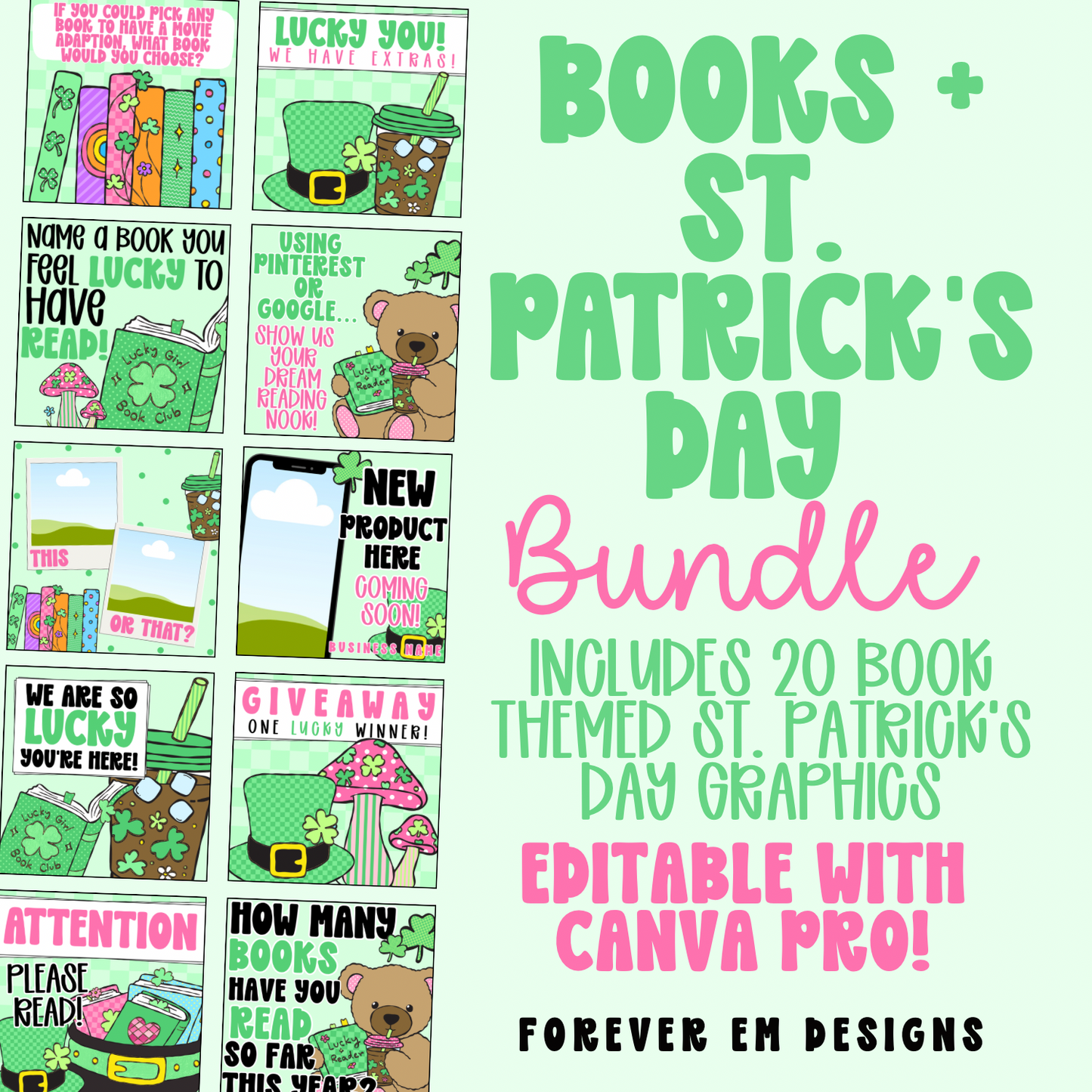 Book + St. Patrick’s Day Graphic Bundle