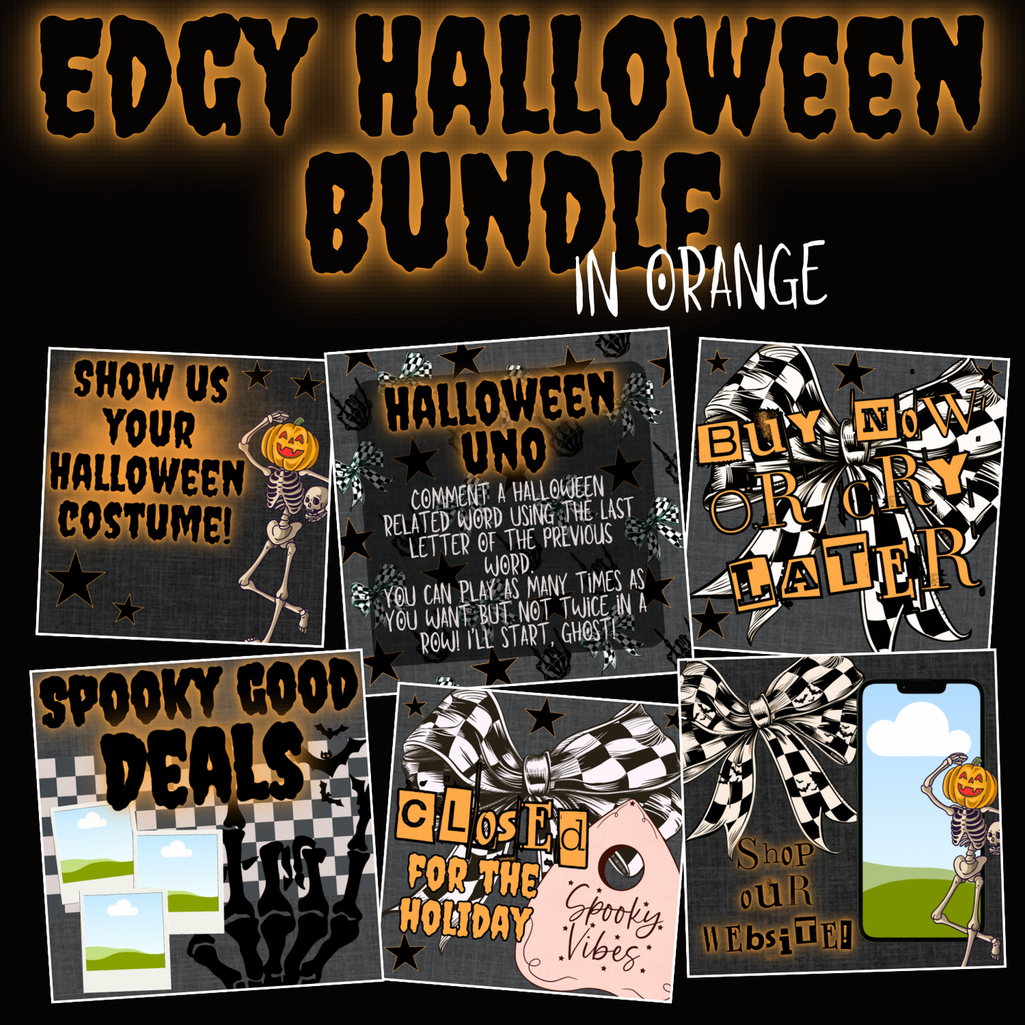 Edgy Halloween bundle- In Orange (2024)