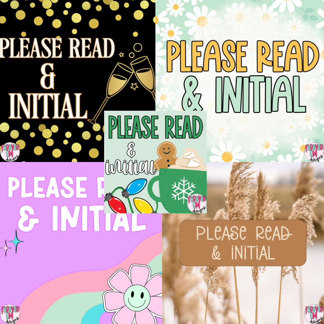 Please Read & Initial Tiny Bundle – Forever Em Designs