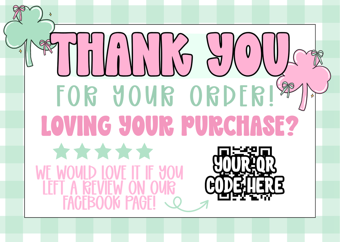 St. Patrick’s Day Thank You Card Template