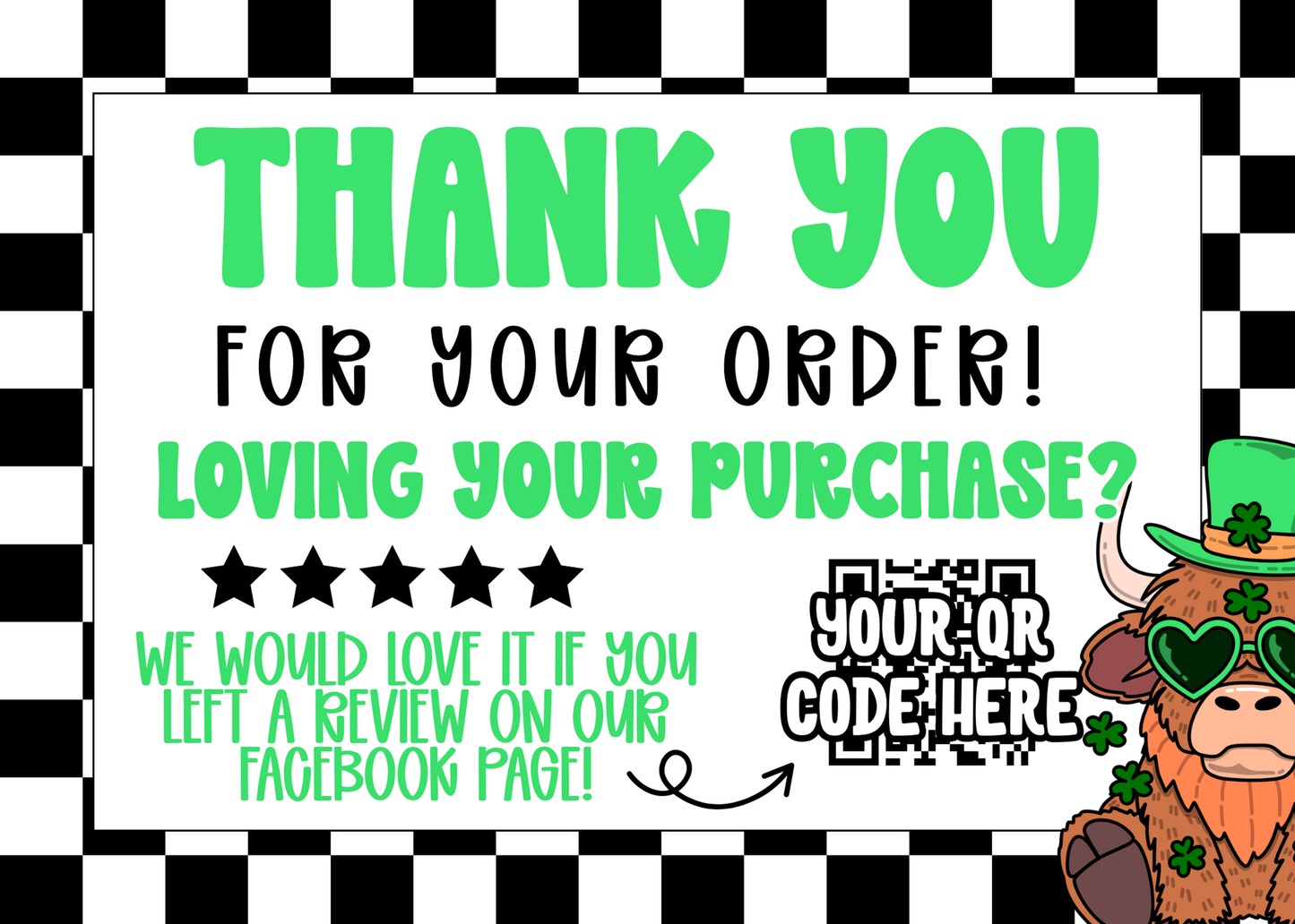 St. Patrick’s Day Thank You Card Template
