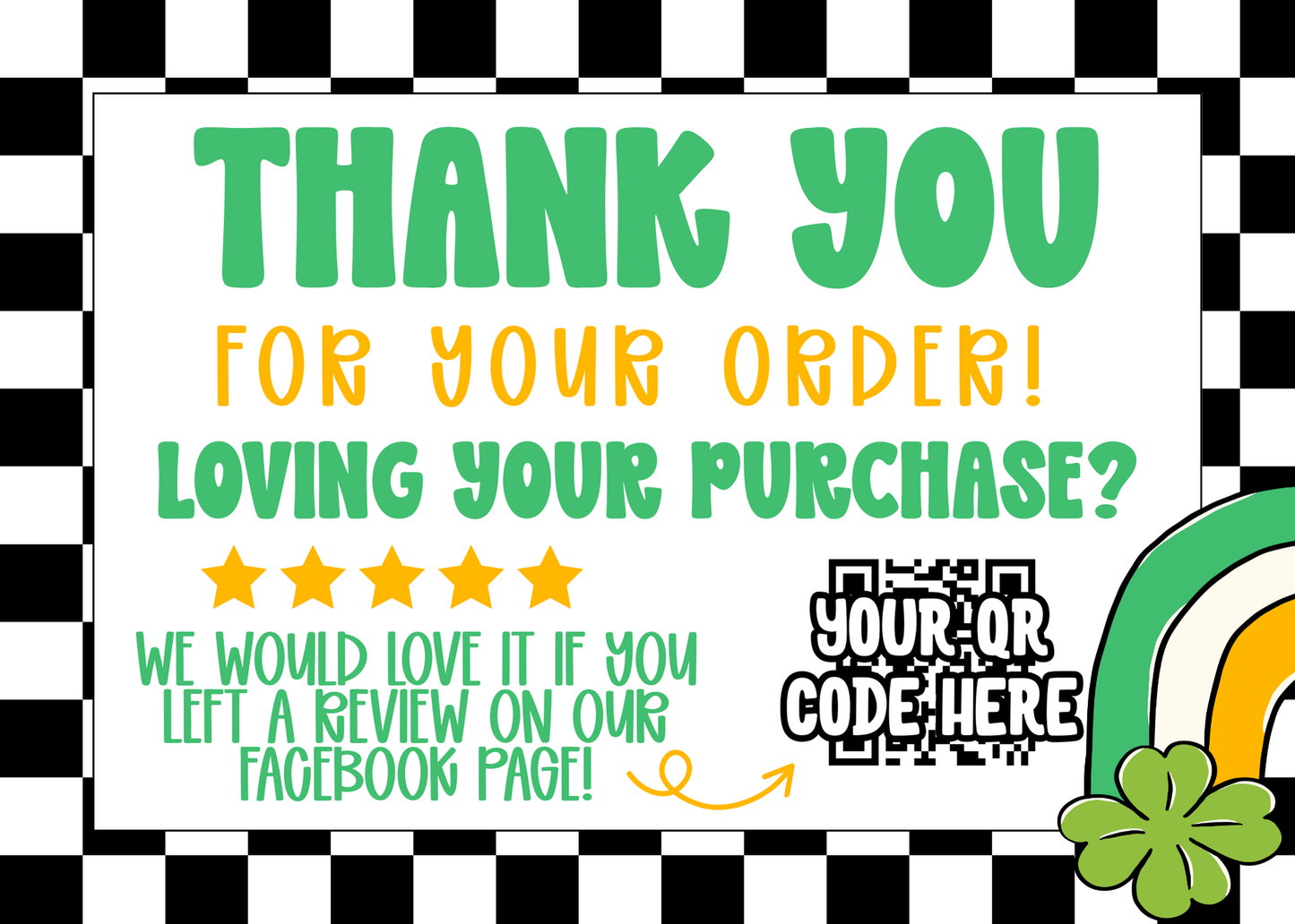 St. Patrick’s Day Thank You Card Template