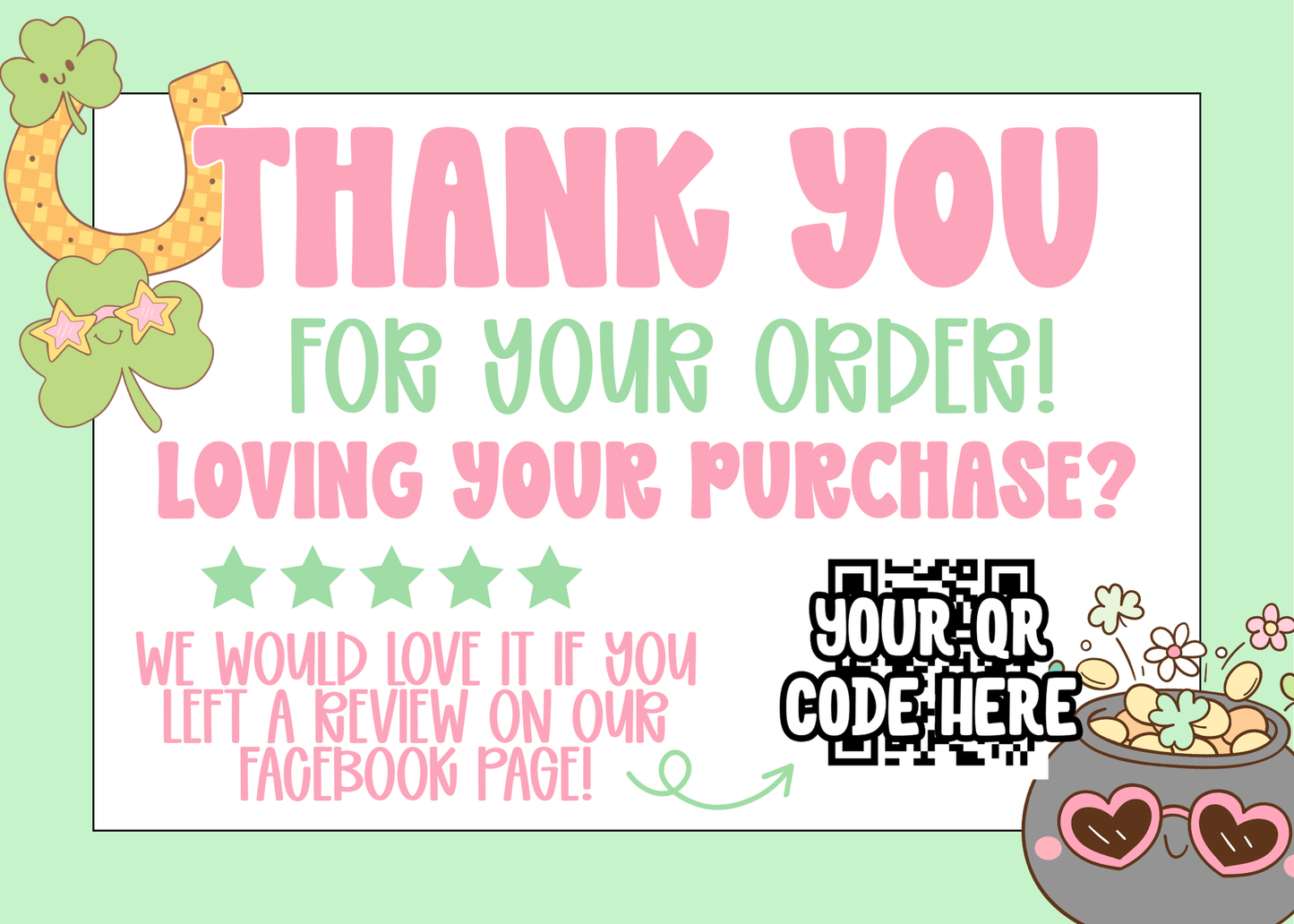 St. Patrick’s Day Thank You Card Template